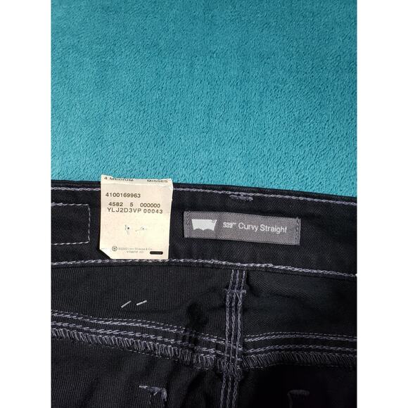 Levis 529 Jeans Size 4 Womens Black Pants Stretch Low Rise Curvy Straight NWT - Picture 5 of 16